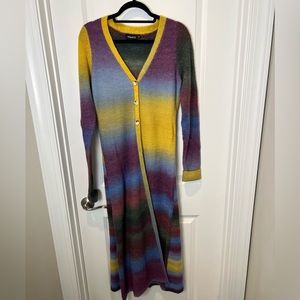 Duster/cardigan 100% cotton. Fabulous colors-great layering with graphic…